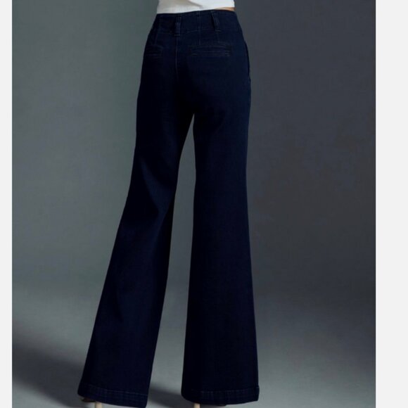 Anthropologie Maeve The Naomi Denim High-Rise Wide-Leg Jeans Fender 30 NWT - Picture 3 of 5